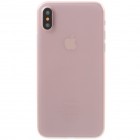 Ploniausias pasaulyje plastikinis skaidrus Apple iPhone X (iPhone Xs) šviesiai rožinis dėklas - nugarėlė