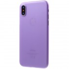 Ploniausias pasaulyje plastikinis skaidrus Apple iPhone X (iPhone Xs) violetinis dėklas - nugarėlė