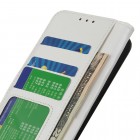 Asus Rog Phone 5 (ZS673KS) atverčiamas baltas odinis dėklas, knygutė - piniginė