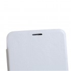 Asus Zenfone 2 5.5 (ZE550ML, ZE551ML) solidus atverčiamas baltas odinis dėklas - knygutė