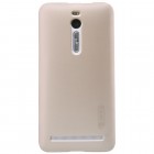Asus Zenfone 2 5.5 (ZE550ML, ZE551ML) Nillkin Frosted Shield auksinis plastikinis dėklas + apsauginė ekrano plėvelė
