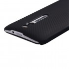 Asus Zenfone 2 5.5 (ZE550ML, ZE551ML) Nillkin Frosted Shield juodas plastikinis dėklas + apsauginė ekrano plėvelė