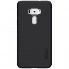 Asus Zenfone 3 5.5 (ZE552KL) Nillkin Frosted Shield juodas plastikinis dėklas + apsauginė ekrano plėvelė