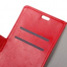 Asus Zenfone 3 Max (ZC520TL) atverčiamas raudonas odinis dėklas - piniginė
