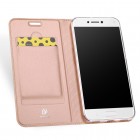 Dux Ducis“ Skin serijos Asus Zenfone 4 Max (ZC554KL) rožinis odinis atverčiamas dėklas