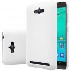 Asus Zenfone Max (ZC550KL) Nillkin Frosted Shield baltas plastikinis dėklas + apsauginė ekrano plėvelė