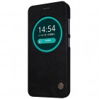 Prabangus „Nillkin“ Qin serijos juodas odinis atverčiamas Asus Zenfone Max (ZC550KL) dėklas - knygutė