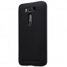 Asus Zenfone 2 Laser 5.0 (ZE500KL, ZE500KG) Nillkin Frosted Shield juodas plastikinis dėklas + apsauginė ekrano plėvelė
