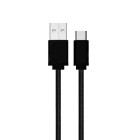 „Bullet“ nylon micro usb juodas laidas 1 m