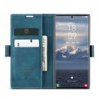 Samsung Galaxy S25 Ultra CaseMe Retro solidus atverčiamas žalias odinis dėklas - knygutė