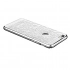 Apple iPhone 6 (6s) Devia Crystal Baroque Swarovski plastikinis skaidrus permatomas sidabrinis dėklas