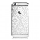 Apple iPhone 6 (6s) Devia Crystal Baroque Swarovski plastikinis skaidrus permatomas sidabrinis dėklas