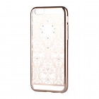 Apple iPhone 6 (6s) Devia Crystal Baroque Swarovski plastikinis skaidrus permatomas auksinis dėklas