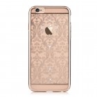 Apple iPhone 6s Plus Devia Crystal Baroque Swarovski plastikinis skaidrus permatomas auksinis dėklas su kristalais