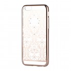 Apple iPhone 6s Plus Devia Crystal Baroque Swarovski plastikinis skaidrus permatomas auksinis dėklas su kristalais