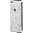 Apple iPhone 6s Plus Devia Crystal Baroque Swarovski plastikinis skaidrus permatomas sidabrinis dėklas su kristalais