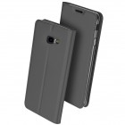 „Dux Ducis“ Skin serijos Samsung Galaxy J4+ juodas odinis atverčiamas dėkla
