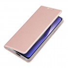 Samsung Galaxy A55 „Dux Ducis“ Skin serijos atverčiamas rožinis odinis dėklas - piniginė | Priedai.lt