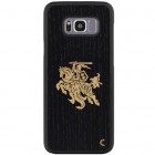 Samsung Galaxy S8+ (G955) „Crafted Cover“ Juodas Vytis natūralaus medžio dėklas (šviesus medis)
