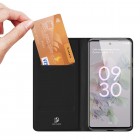 „Dux Ducis“ Skin serijos Google Pixel 6A juodas odinis atverčiamas dėklas