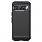 Google Pixel 9 (9 Pro) „Carbon“ kieto silikono TPU juodas dėklas - nugarėlė