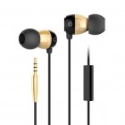 „HOCO“ EPM01 aukso spalvos įkišamos į ausis ausinės (laisvų rankų įranga)