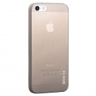 Hoco Thin Apple iPhone SE (5, 5s) juodas skaidrus plastikinis plonas dėklas