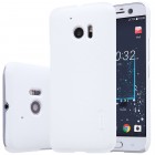 HTC 10 (Lifestyle) Nillkin Frosted Shield baltas plastikinis dėklas + apsauginė ekrano plėvelė