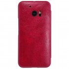 Prabangus „Nillkin“ Qin serijos raudonas odinis atverčiamas HTC 10 (Lifestyle) dėklas 