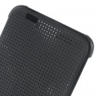 HTC One A9 Dot View atverčiamas juodas dėklas