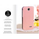„Mofi“ Leather serijos HTC Desire 310 rožinis odinis atverčiamas dėklas