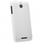 HTC Desire 510 Nillkin Frosted Shield baltas plastikinis dėklas + apsauginė ekrano plėvelė