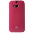 HTC One M8 tamsiai rožinis Mercury kieto silikono (TPU) dėklas