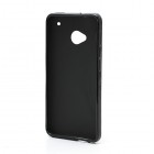 Silikoninis HTC One M7 juodas dėklas