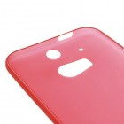 Ploniausias pasaulyje HTC One M8 raudonas skaidrus plastikinis dėklas