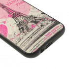 „My Colors“ HTC One M8 spalvotas kieto silikono (TPU) dėklas - Eifelis, rožinis