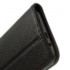 „Lychee“ HTC One M8 juodas odinis atverčiamas dėklas