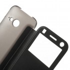 HTC One (M8) mini 2 View Window atverčiamas juodas dėklas