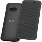Originalus HTC One M9 Dot View Premium (M231) juodas atverčiamas dėklas