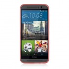HTC One M9 skaidrus (permatomas) kieto silikono TPU ploniausias pasaulyje raudonas dėklas