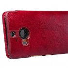Prabangus „Nillkin“ Qin serijos raudonas odinis atverčiamas HTC One M9+ Plus dėklas