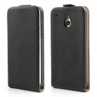 Atverčiamas HTC One mini juodas odinis dėklas