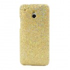 HTC One mini blizgantis auksinis dėklas