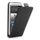Atverčiamas HTC One mini juodas odinis dėklas