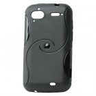 HTC Sensation juodas raštuotas dėklas