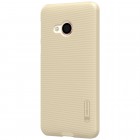 HTC U Play (Alpine) Nillkin Frosted Shield auksinis plastikinis dėklas + apsauginė ekrano plėvelė