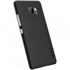 HTC U Ultra (Ocean Note) Nillkin Frosted Shield juodas plastikinis dėklas + apsauginė ekrano plėvelė