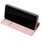 „Dux Ducis“ Skin serijos HTC U11 Plus rožinis odinis atverčiamas dėklas