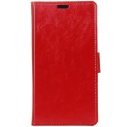 HTC U11 (U11 Dual) atverčiamas raudonas odinis dėklas - piniginė
