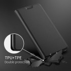 Solidus HTC U12 Plus juodas odinis atverčiamas dėklas